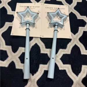 TWO NEW blue star light up wand